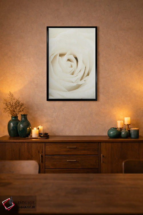 تابلو دکوراتیو گل رز سفید اثر استودیو ۱ایکس ۳ - D2B