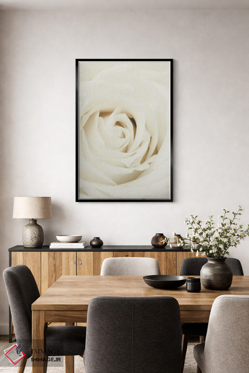 تابلو دکوراتیو گل رز سفید اثر استودیو ۱ایکس ۳ - D5B