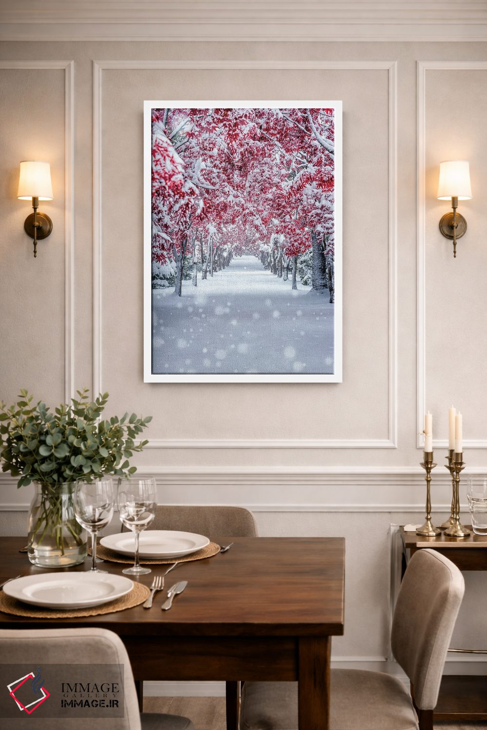 تابلو دکوراتیو افرا برفی اثر یوسی ناگاهاتا - D1W
