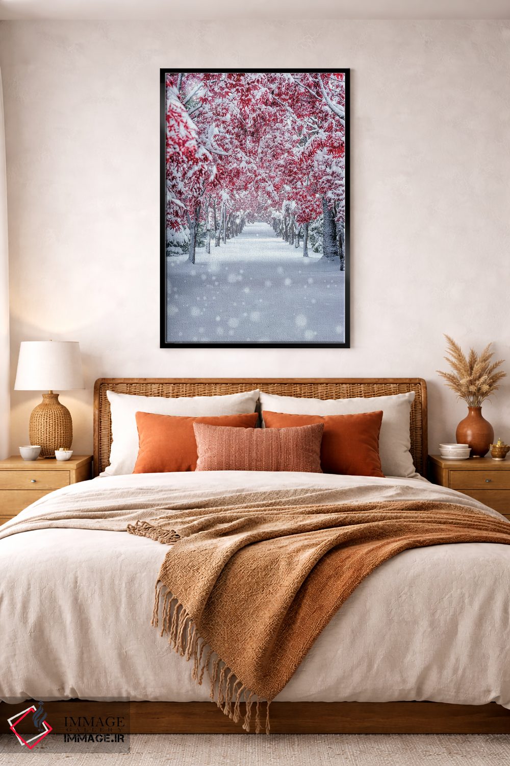 تابلو دکوراتیو افرا برفی اثر یوسی ناگاهاتا - D4B