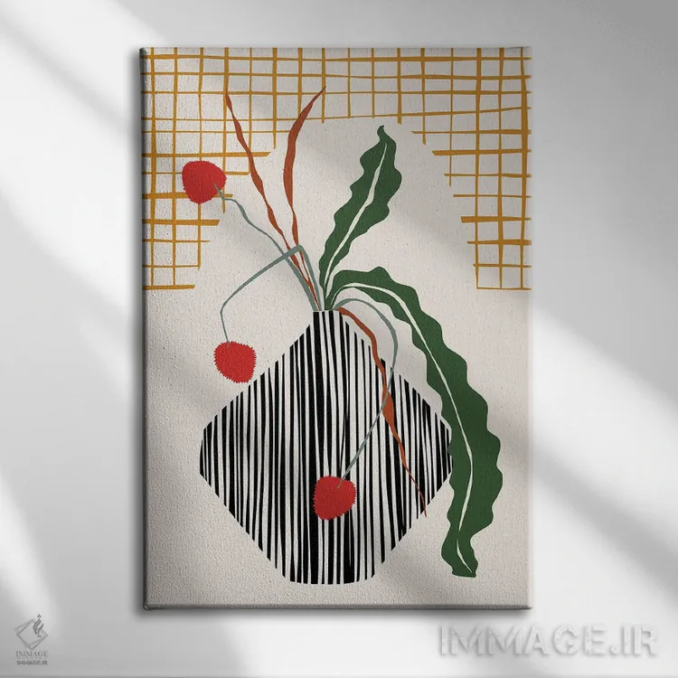 تابلو مدرن نور ایکبانای میانه قرن اثر آنیـک - نمای روبهرو روی دیوار