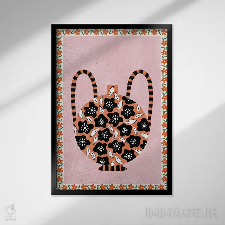 تابلو مدرن ترکیبی ۵۶ اثر النا ریستوا - نمای قابدار مشکی