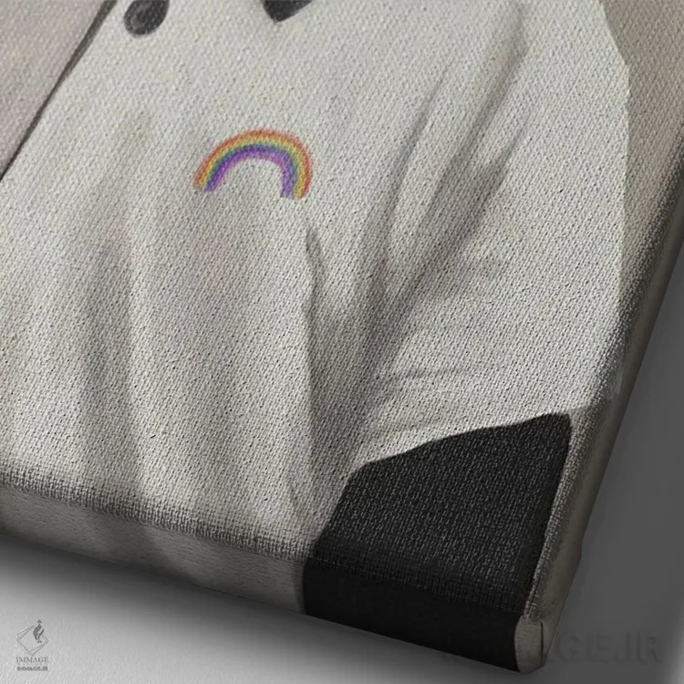 تابلو مینیمال اوت اثر گابریلا روبرگ - نمای نزدیک بافت بوم