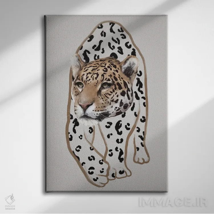 تابلو مینیمال لئوپاردو ۱ اثر گابریلا روبرگ - نمای روبهرو روی دیوار
