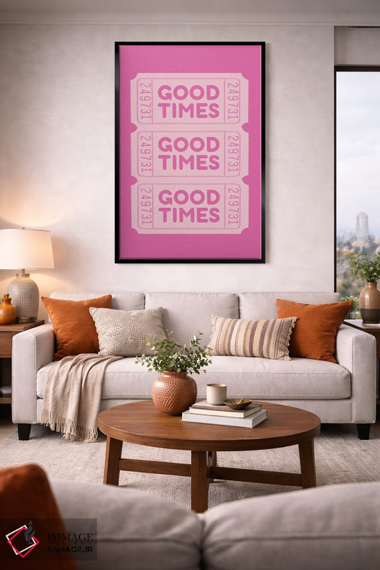 تابلو مینیمال خاطرات خوب صورتی اثر جولی و دش - D3B