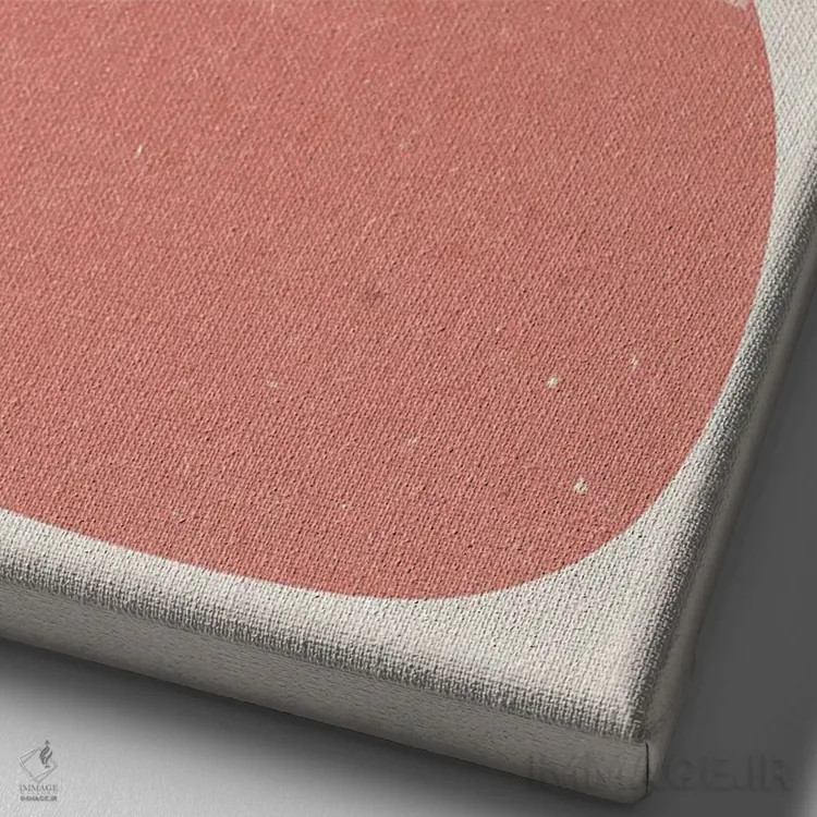 تابلو مینیمال انتزاع I اثر ان کی تی ان - نمای نزدیک بافت بوم