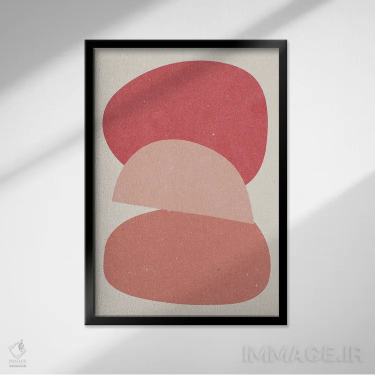 تابلو مینیمال انتزاع I اثر ان کی تی ان - نمای قابدار مشکی