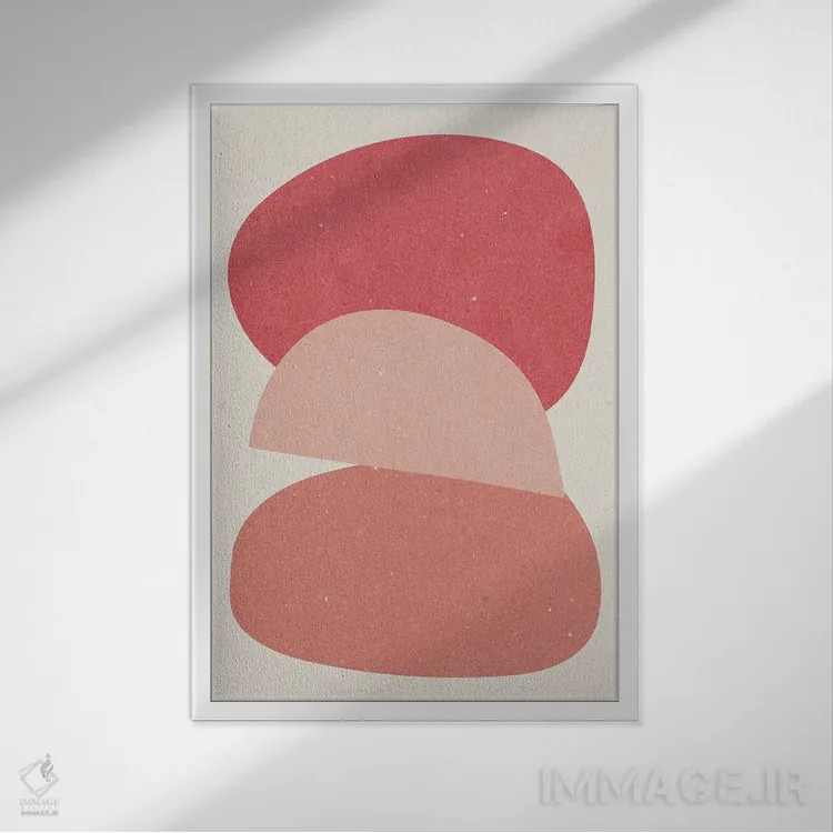 تابلو مینیمال انتزاع I اثر ان کی تی ان - نمای قابدار سفید