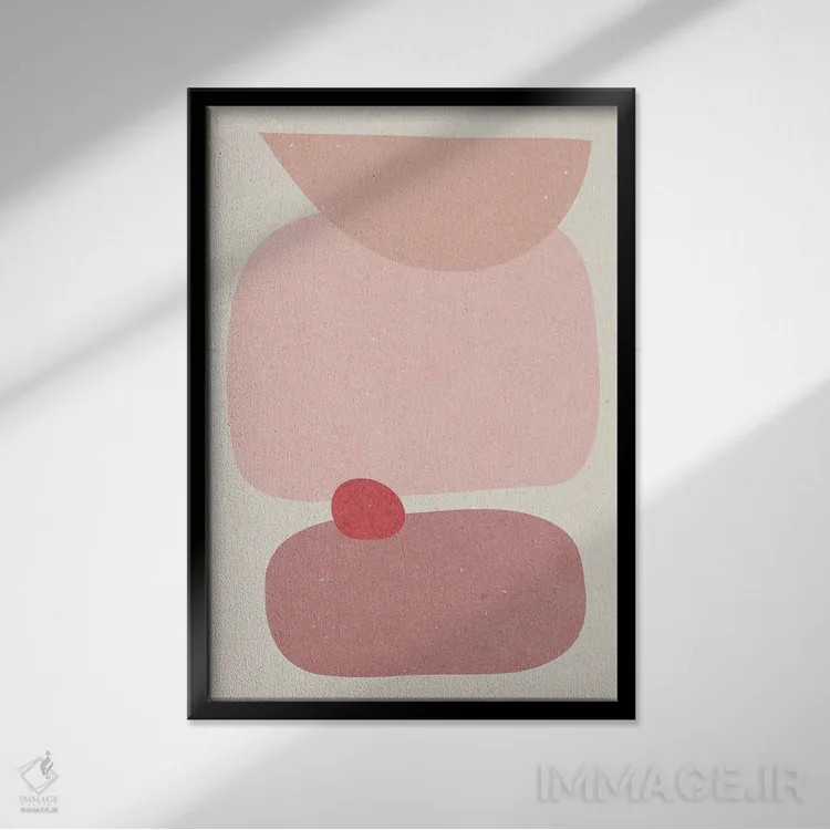 تابلو مینیمال انتزاع III اثر ان کی تی ان - نمای قابدار مشکی