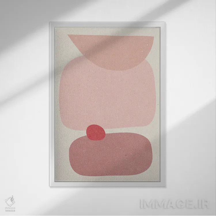 تابلو مینیمال انتزاع III اثر ان کی تی ان - نمای قابدار سفید