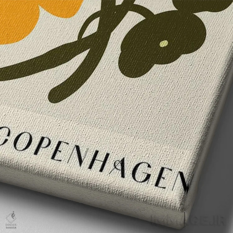 تابلو مینیمال بازار گل. کپنهاگ اثر ان کی تی ان - نمای نزدیک بافت بوم