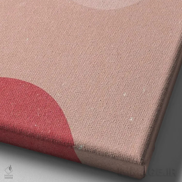 تابلو مینیمال انتزاع II اثر ان کی تی ان - نمای نزدیک بافت بوم