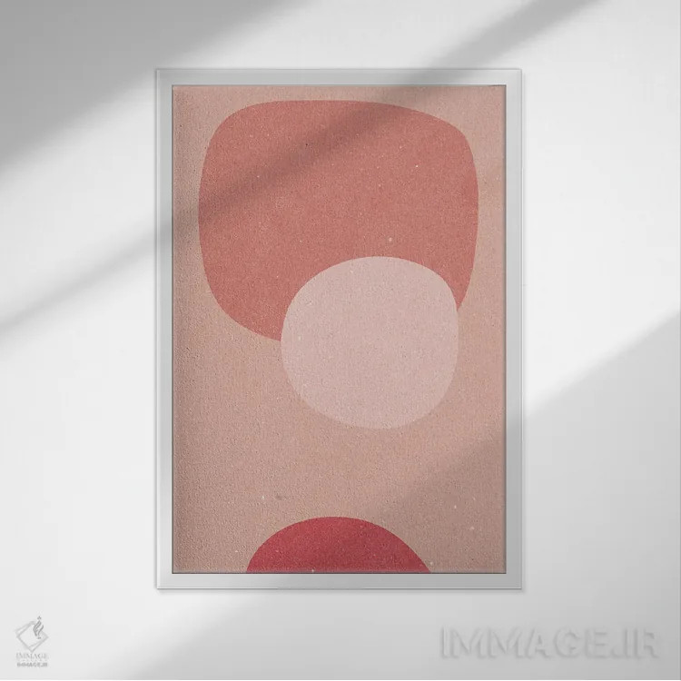 تابلو مینیمال انتزاع II اثر ان کی تی ان - نمای قابدار سفید