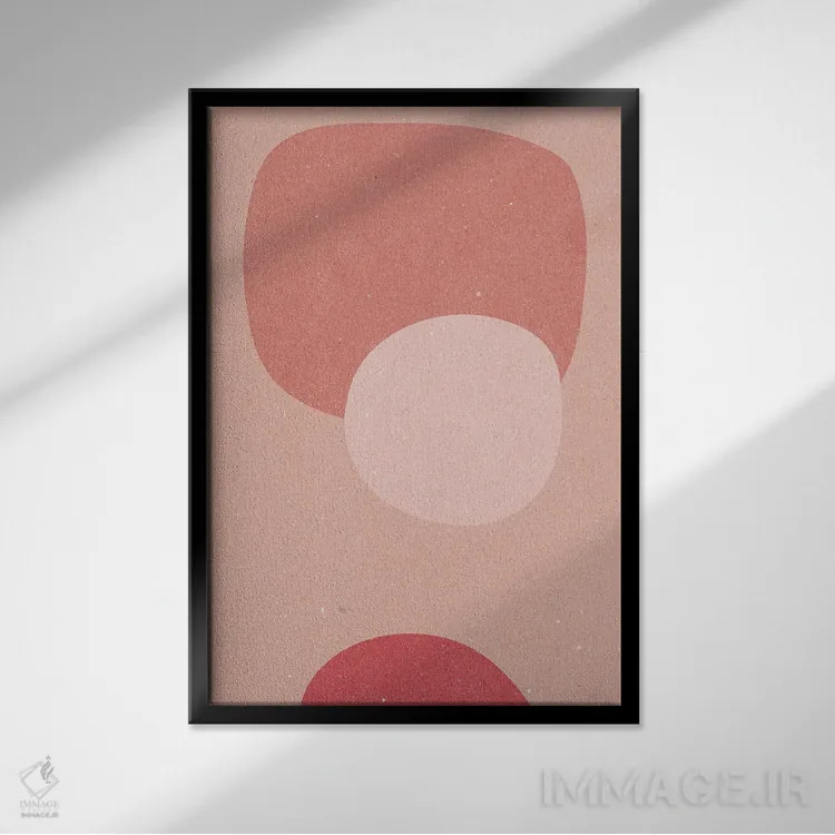 تابلو مینیمال انتزاع II اثر ان کی تی ان - نمای قابدار مشکی