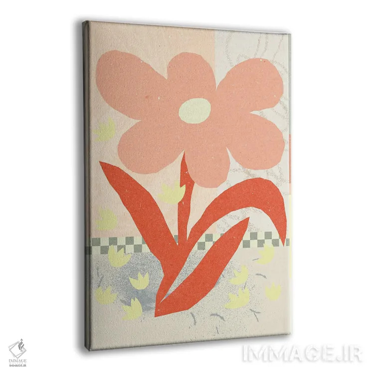 تابلو مینیمال ترکیب گل ها ۱ اثر ان کی تی ان - نمای پرسپکتیو محصول