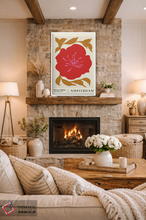 تابلو مینیمال بازار گل. آمستردام اثر ان کی تی ان - D1W