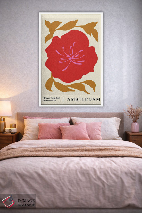 تابلو مینیمال بازار گل. آمستردام اثر ان کی تی ان - D2W