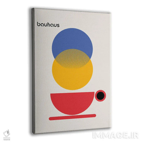 تابلو انتزاعی کافی شاپ باوهاوس انتزاعی اثر رتردروم - نمای پرسپکتیو محصول