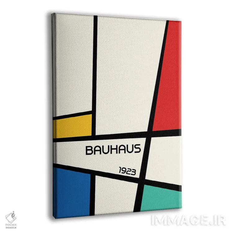 تابلو انتزاعی طرح هندسی باوهاوس رترو I اثر رتردروم - نمای پرسپکتیو محصول