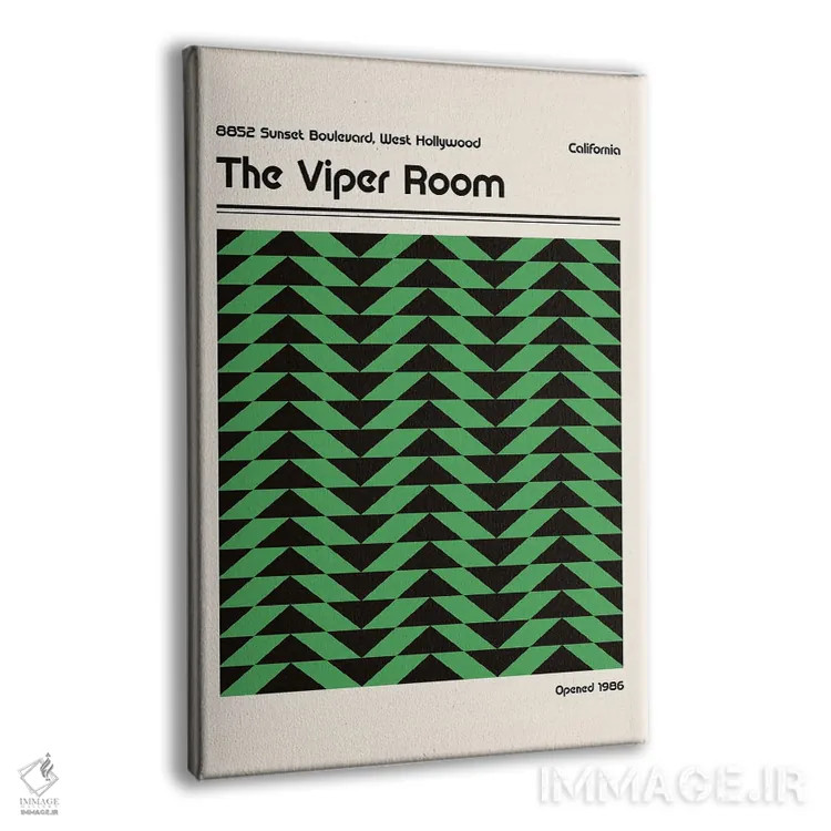 تابلو انتزاعی اتاق وایپر رترو اثر رتردروم - نمای پرسپکتیو محصول