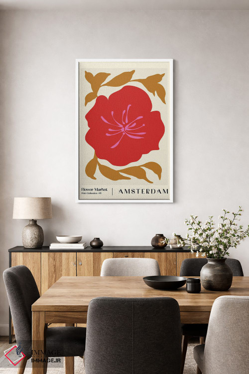 تابلو مینیمال بازار گل. آمستردام اثر ان کی تی ان - D4W