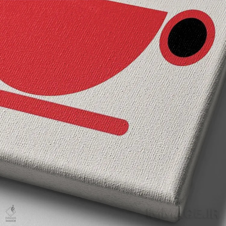 تابلو انتزاعی کافی شاپ باوهاوس انتزاعی اثر رتردروم - نمای نزدیک بافت بوم