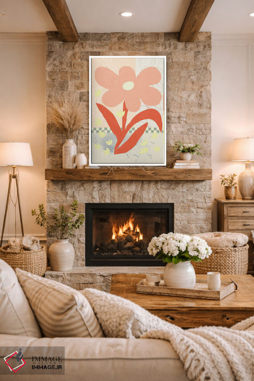 تابلو مینیمال ترکیب گل ها ۱ اثر ان کی تی ان - D1W