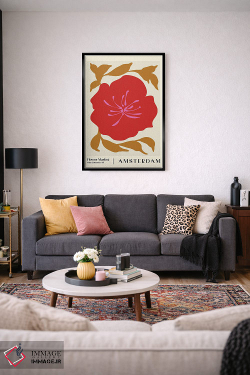 تابلو مینیمال بازار گل. آمستردام اثر ان کی تی ان - D5B