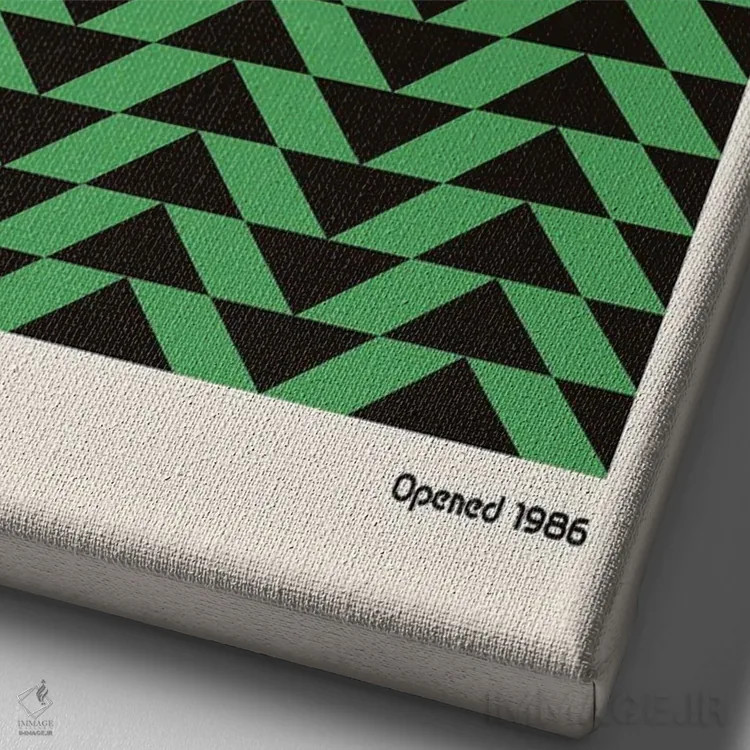 تابلو انتزاعی اتاق وایپر رترو اثر رتردروم - نمای نزدیک بافت بوم