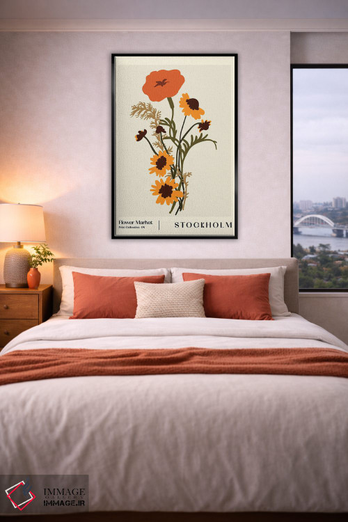 تابلو مینیمال بازار گل. استکهلم اثر ان کی تی ان - D4B