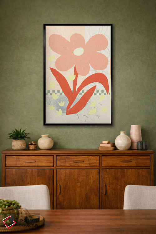 تابلو مینیمال ترکیب گل ها ۱ اثر ان کی تی ان - D2B