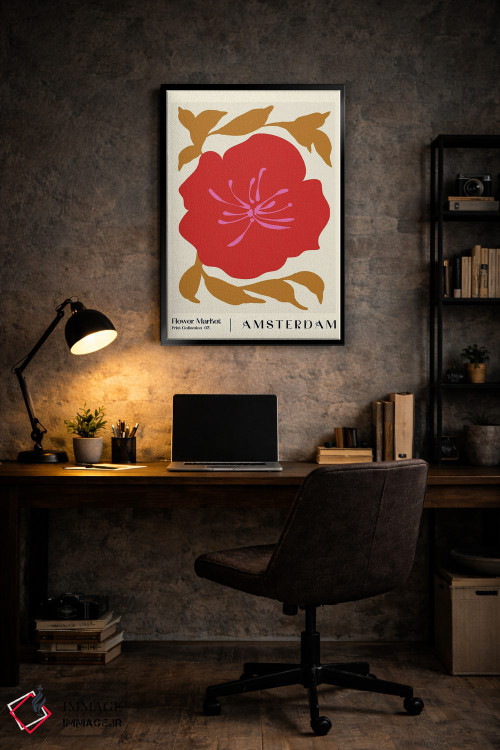 تابلو مینیمال بازار گل. آمستردام اثر ان کی تی ان - D6B