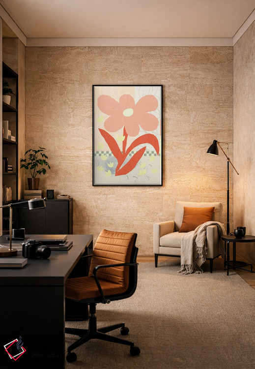 تابلو مینیمال ترکیب گل ها ۱ اثر ان کی تی ان - D5B