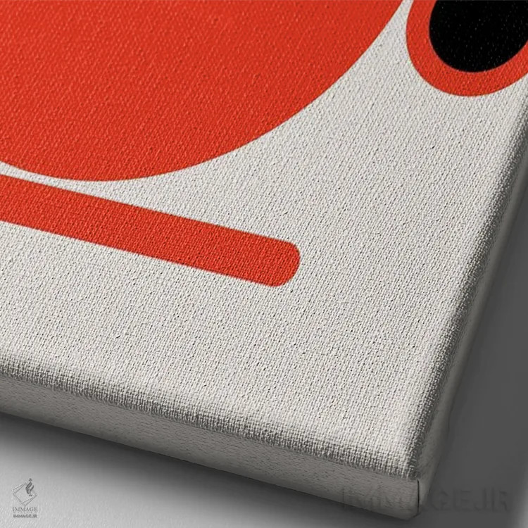 تابلو انتزاعی دکور کافی شاپ باوهاوس دهه ۷۰ اثر رتردروم - نمای نزدیک بافت بوم