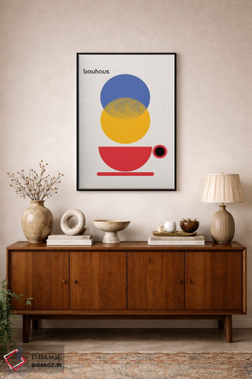 تابلو انتزاعی کافی شاپ باوهاوس انتزاعی اثر رتردروم - D1B