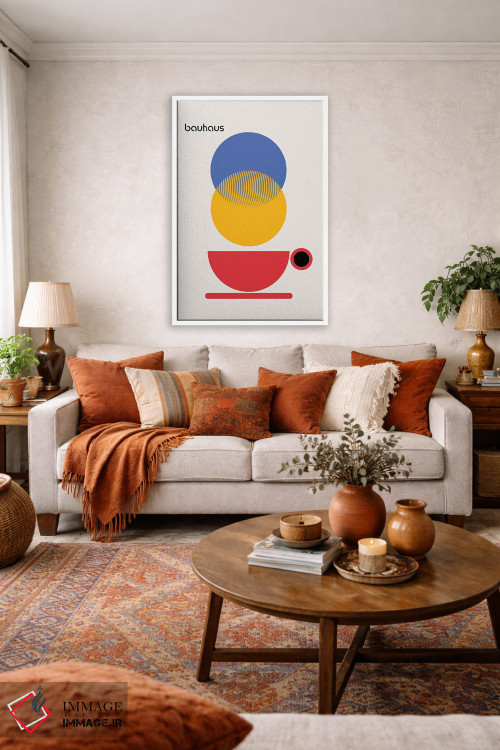 تابلو انتزاعی کافی شاپ باوهاوس انتزاعی اثر رتردروم - D2W