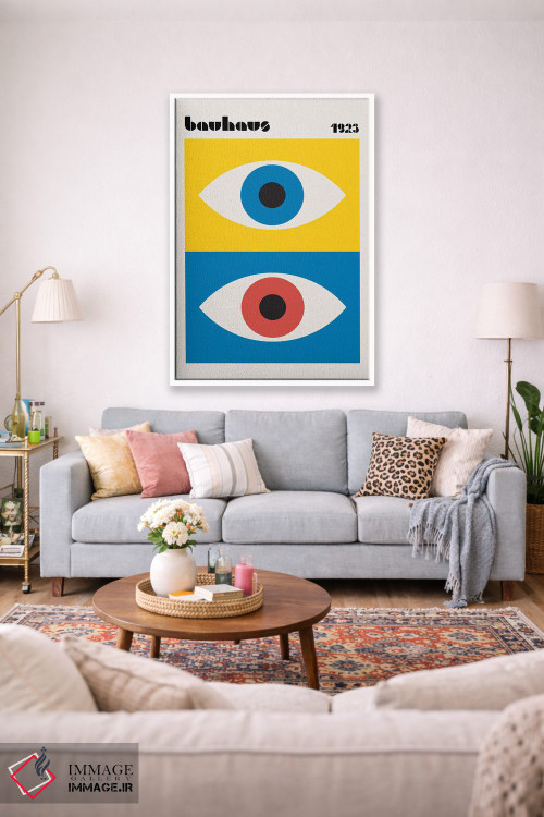 تابلو انتزاعی چشم های انتزاعی باوهاوس اثر رتردروم - D1W