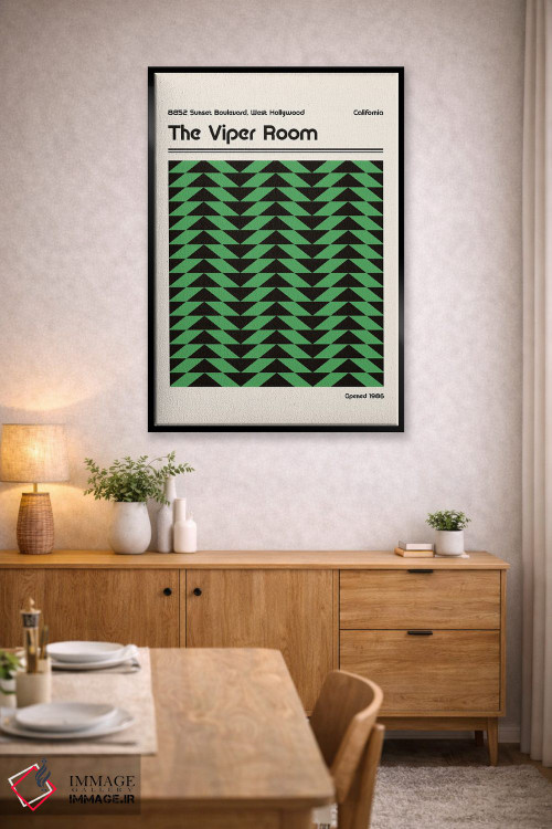 تابلو انتزاعی اتاق وایپر رترو اثر رتردروم - D4B