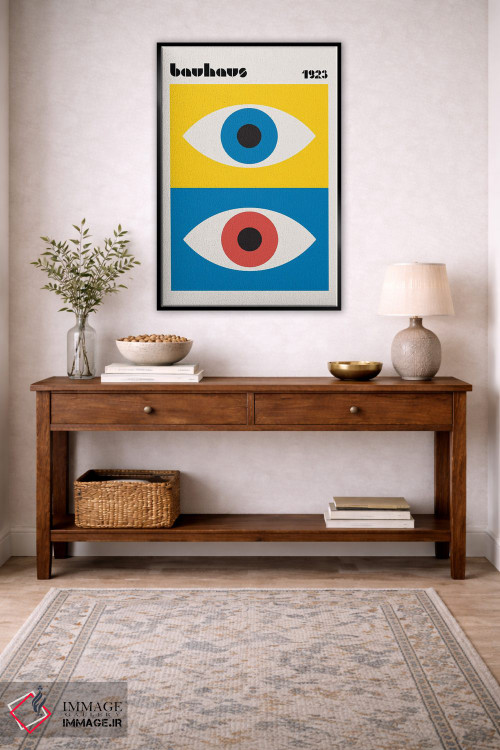 تابلو انتزاعی چشم های انتزاعی باوهاوس اثر رتردروم - D4B