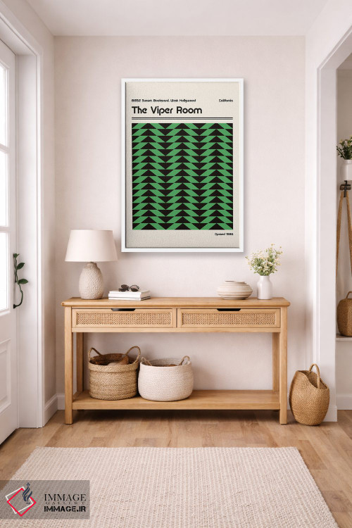 تابلو انتزاعی اتاق وایپر رترو اثر رتردروم - D5W