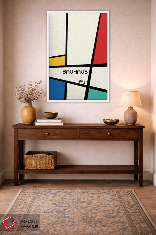 تابلو انتزاعی طرح هندسی باوهاوس رترو I اثر رتردروم - D2W