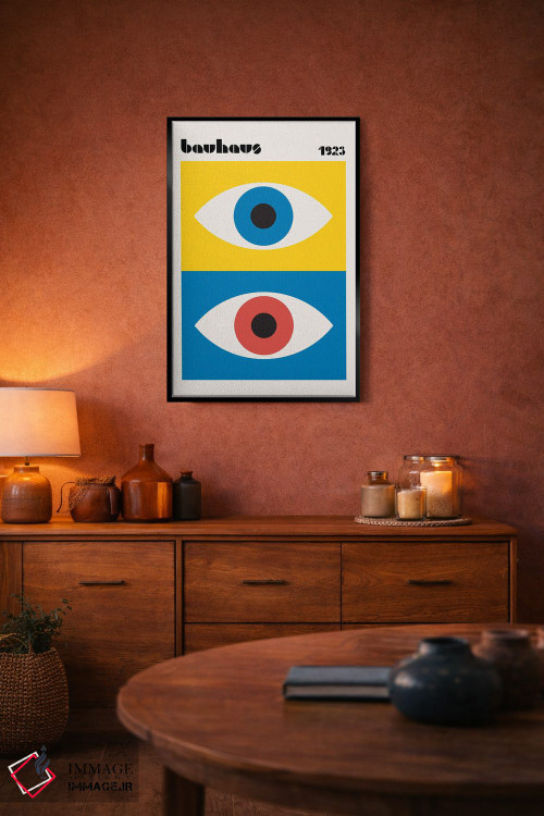 تابلو انتزاعی چشم های انتزاعی باوهاوس اثر رتردروم - D5B