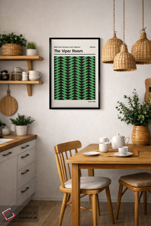 تابلو انتزاعی اتاق وایپر رترو اثر رتردروم - D6B