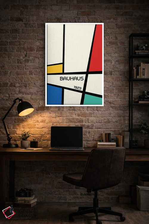 تابلو انتزاعی طرح هندسی باوهاوس رترو I اثر رتردروم - D4W