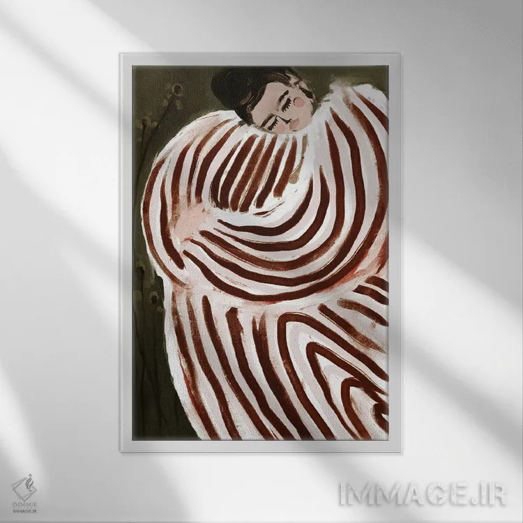 تابلو دکوراتیو شاهزاده خوابیده اثر تری چایلد - نمای قابدار سفید