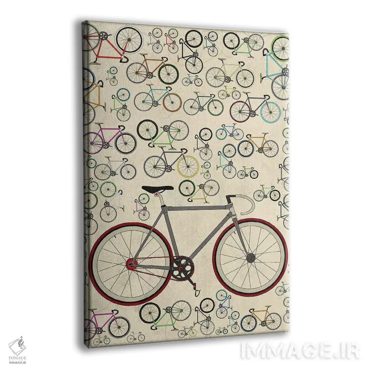 تابلو مینیمال دوچرخه های فیکسی اثر وایات ۹ - نمای پرسپکتیو محصول