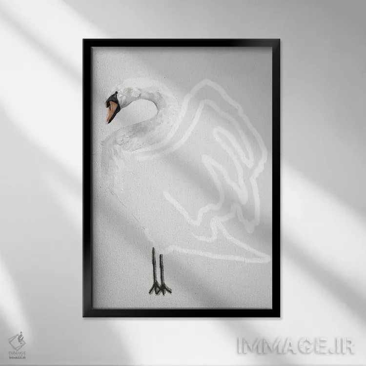 تابلو مینیمال سادگی ۲ اثر گابریلا روبرگ - نمای قابدار مشکی