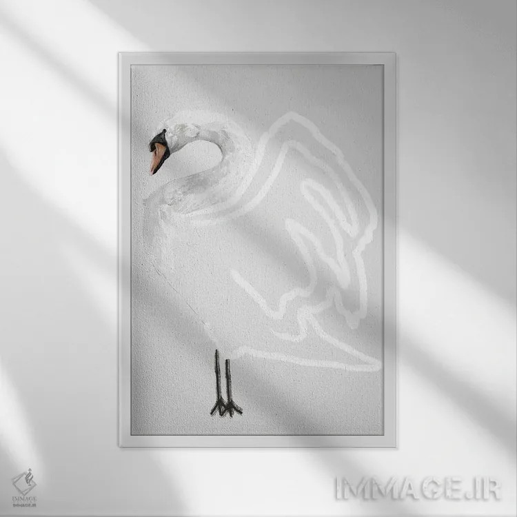 تابلو مینیمال سادگی ۲ اثر گابریلا روبرگ - نمای قابدار سفید