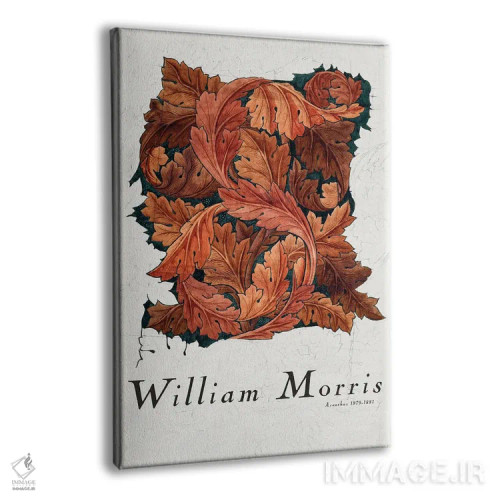 تابلو مینیمال آکانتوس اثر ویلیام موریس - نمای پرسپکتیو محصول