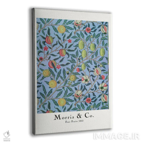 تابلو مینیمال چهار میوه اثر ویلیام موریس - نمای پرسپکتیو محصول